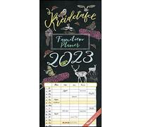 Lavagna per famiglie 2023 - Calendario familiare 22 x 45 cm - 5 colonne - Calendario con date delle vacanze e molte informazioni aggiuntive - Calendario da parete