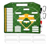 Lavagna per la Formazione del Baseball, Appunti magnetici per Baseball | Tabellone di Formazione Fronte-Retro per Baseball,Lavagna Bianca per Campo Sportivo con Palla per panchina per Campo