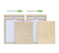 Lavagna per script in legno - Pannello per lo studio della lingua, superficie per schizzi in età prescolare, per la crescita cognitiva | Piattaforma interattiva di riconoscimento dei simboli, se