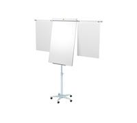 Lavagna portablocco Classic con ruote - 100x70 cm - bracci estensibili - bianco - Nobo