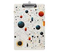 Lavagna portablocco con stampa fisica per ufficio, casa, in acrilico, formato A4, con fori per appendere in acciaio inossidabile, resistente portablocco per appunti, esami, spartiti, 31,8 x 21,6 cm