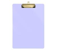 Lavagna portablocco decorativa blu lavanda, formato A4, formato lettera, per infermieri, avvocati, studi medici, 31,5 x 23,9 cm, clip dorata