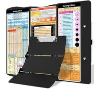 Lavagna portablocco pieghevole per infermieristica, edizione medica, fogli di alluminio a 3 strati, pieghevole, per infermieri, studenti e medici