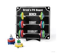 Lavagna PR per Powerlifting con Mini Pesi e Manubri, Piccola Lavagna Personalizzabile per Registrare Record Personali, Regalo per Powerlifter Appassionati di Fitness Fanatici (Multicolore)