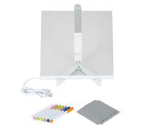 Lavagna promemoria in acrilico a LED, trasparente, cancellabile, alta trasmissione, 28 cm, facile da pulire, riutilizzabile, con comoda illuminazione calda, organizer da scrivania per lavoro, studio