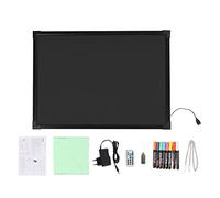 Lavagna pubblicitaria luminosa, 0,36 W, 50 x 70 cm, con effetti di luce, 18 luci fai da te, con telecomando, 8 penne al neon, lavagnetta a LED nera per ristorante, bar, caffetteria