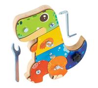 Lavagna sensoriale per Bambini, Lavagna sensoriale,Giocattoli a Vite per Dinosauri in Legno per Bambini - Simpatici Giocattoli a Vite Multiuso, Giocattoli educativi Colorati per la coordinazione occh