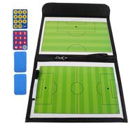 Lavagna Tattica Basket Magnetica Pieghevole 2,5 Volte per Allenatori | Plastica e PU, per Campo e Coaching, Include Pennarello Cancellabile e Borsa con Zip