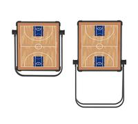 Lavagna Tattica da Calcio Magnetica, Lavagna Bianca da Basket per Allenatori, Design Bifacciale, con Supporto Regolabile in Altezza, per Allenamento e Competizione(Brown,Small)