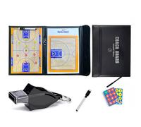 Lavagna Tattica Magnetica Calcio, Lavagna Magnetica per Allenamento e Analisi dei Giochi con Fischietto e Pennarello, Design a Tre Ante, per Pianificazione Strategica e Allenamento(Basketball)