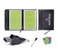 Lavagna Tattica Magnetica Calcio, Lavagna Magnetica per Allenamento e Analisi dei Giochi con Fischietto e Pennarello, Design a Tre Ante, per Pianificazione Strategica e Allenamento(Football)