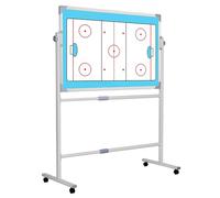 Lavagna tattica per allenatori di pallavolo, Tavola magnetica bifacciale con supporto e ruote 39,4 x 27,5 pollici for lo sport(Ice Hockey)