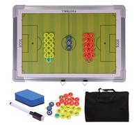 Lavagna tattica per allenatori, Kit lavagna tattica portatile for allenamento di calcio magnetico bifacciale, verde e bianco(Green)