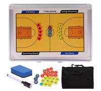 Lavagna tattica per allenatori, Lavagna tattica magnetica for allenatori, doppia faccia, for basket e calcio, con 25 magneti, pennarello, cancellino a secco e borsa for il trasporto, 45x30,5 cm.