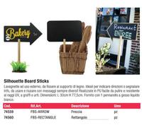 LAVAGNA TAVOLO BANCO SILHOUETTE PARETE SCRIVIBILI ESPOSITORE MENU RISTORANTE