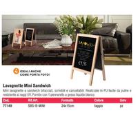 LAVAGNA TAVOLO BANCO SILHOUETTE PARETE SCRIVIBILI ESPOSITORE MENU RISTORANTE