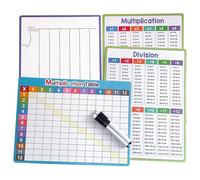 Lavagne per l ' apprendimento della matematica con design chiaro per moltiplicazioni e divisioni, un design carta cancellabile riutilizzabile per uso scolastico e domestico Lavagna per con divisioni