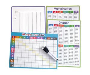 Lavagne per l ' apprendimento della matematica con design chiaro per moltiplicazioni e divisioni, un design carta cancellabile riutilizzabile per uso scolastico e domestico Lavagna per con divisioni