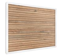 Lavagnetta Calamite 70x50 cm | con Cornice Bianca | Tavole Di Legno | Montaggio Facile | Bacheca Magnetica | per Cucina | Porta Foto Magnetico | Per Lista della Spesa, Ricette e Memo