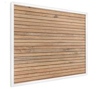 Lavagnetta Calamite 80x60 cm | con Cornice Bianca | Tavole Di Legno | Montaggio Facile | Bacheca Magnetica | per Cucina | Porta Foto Magnetico | Per Lista della Spesa, Ricette e Memo