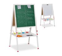 Lavagnetta Cancellabile Magnetica Bambini Lavagna Cavalletto Bianca Nera Gessi