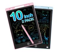 Lavagnetta Cancellabile per Bambini 10 Pollici - Lavagna Magnetica Tavoletta Grafica LCD Colorata Cancellabile 2 Pezzi (Blu+ Rosa) per Regalo Bambini 2-8 Anni