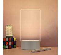 Lavagnetta con luce notturna a LED USB, lavagna creativa a LED, luce notturna a LED con penna, decorazione per bambini, fidanzata, luce notturna per bambini, luce bianca calda (verticale)