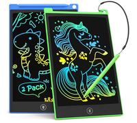 Lavagnetta da scrittura LCD, 2 pezzi, tablet da 8,5 pollici, per bambini e adulti, cancellabile, riutilizzabile, con tasto cancellabile (blu e verde)