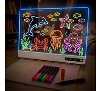 Lavagnetta in Acrilico con Luci LED, Lavagna Luminosa LED Ricaricabile