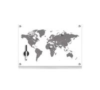 Zeller 11651 - Lavagnetta memo in Vetro Effetto Legno, Legno, World, 60 x 40 cm