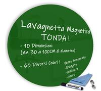 Lavagnetta Magnetica Lavagna Cucina Vetro Temperato Cancellabile Verde Bosco