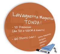 Lavagnetta Magnetica Lavagna Vetro Scuola Ufficio Calamite Università Noce
