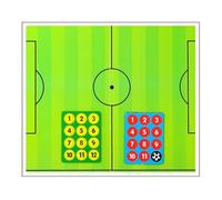 Lavagnetta Tattica Calcio Pieghevole a Due Sezioni in PVC Verde | Allenatori e Trainer, Display Chiaro in Campo, con Marker e Magneti Inclusi
