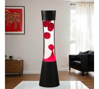Lavalampe Retrò Nero Rosso 39 CM Incl. Lampadina Magma Tischleuchte Ringo [EEK: G]