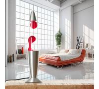 Lavalampe Rosso Retrò Incl. G9 Lampadina 36 CM Argento Retrò Lampada Lava Timmy [EEK: G]