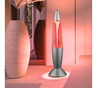 Lava Lamp Glitter Lampada da Tavolo Cambia Colore Glitter Luce Decorativa Glitter per la Cameretta dei Bambini, Grigio Argento, 6x LED 0,06 W, PxH 10x35,5 cm
