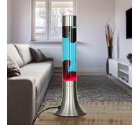Lavalampe Tischleuchte Magma Blu Rosso 37,5 CM G9 Argento Retrò Lampada Magma [EEK: G]