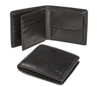 Lavalen Portafoglio Slim in Pelle Vera con Blocco RFID - Porta Tessere Uomo con Portamonete - Idee Regalo