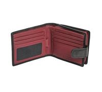 Lavalen® Portafoglio Uomo Pelle Vera con Blocco RFID - Portamonete con Cerniera Fatto a Mano - Grande Capacità - Regalo Perfetto, Nero Borgogna