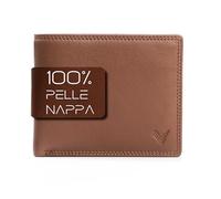 Lavalen Portafoglio Uomo Slim Pelle con Blocco RFID - Portamonete Uomo - Porta Tessere Uomo - Portafoglio Uomo Pelle Vera - Portafo, Cognac