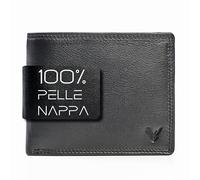 Lavalen Portafoglio Uomo Slim Pelle con Blocco RFID - Portamonete Uomo - Porta Tessere Uomo - Portafoglio Uomo Pelle Vera