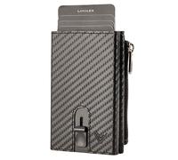 Lavalen Portafoglio Uomo Slim Pelle PopUp - Porta Carte di Credito Uomo Elegante - Portamonete Piccolo - Portacarte Ragazzo - Porta Tessere Tascabile - Mini Wallet - Idee Regalo Papá.