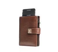 Lavalen Portafoglio Uomo Slim Pelle PopUp - Porta Carte di Credito Uomo Elegante - Portamonete Piccolo - Portacarte Ragazzo - Porta Tessere Tascabile - Mini Wallet - Idee Regalo Papá. (Marrone)