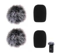 Lavalier Microfono, 4 pezzi, protezione dal vento professionale per esterni, protezione dal vento, filtro pop, in schiuma, protezione anti-rumore, attrezzatura da studio, registrazione più chiara (due
