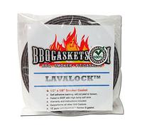 LavaLock Guarnizione per affumicatore in Nomex ad alta temperatura da 1/2 "x 1/8", autoadesiva, grigio