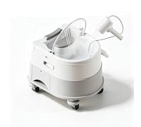 Lavamani Portatile per Capelli a Letto, Lavatesta Regolabile con Cuscino in PU, Doccetta e Ruote, Lavandino Portatile per Head Spa e Parrucchieri Grey-White