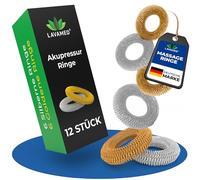 LAVAMED® Anelli per agopressione (12 pezzi) per massaggiare le dita - Massaggio per dita - Anello per massaggio delle dita con concetto migliorato, anelli per dita per massaggio