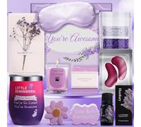 Lavanda Coccole Regali per le donne, Regali per le donne Compleanno Unico, Set da bagno Relax Spa, Guarisci presto, Pacchetto di cura di sé per le sue idee per sorelle, signore, amiche, festa della