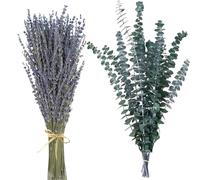Lavanda Essiccata & Eucalipto Essiccato, Composizione fiore Secchi, Fiori Secchi Decorativi, 42-44 cm, per Matrimoni, Feste, Decorazioni Boho
