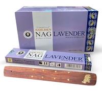 Lavanda Incenso Vijayshree Golden Nag 15 g NUOVA FRAGRANZA bastoncini durata 60 minuti circa + omaggio porta incensi (12)